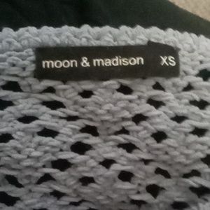 See-through knit sweater periwinkle color